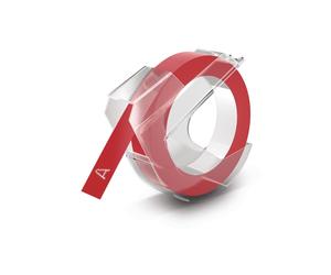 Dymoâ® Pres Band originale per Omega e Junior Plastic 9mm x 3M Plastic - Felice rosso NEW
