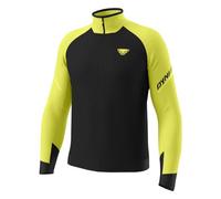 Dynafit Alpine L/S 1/2 Zip M - maglia a maniche lunghe - uomo S Black/Yellow man Recycled Polyester,Carvico,Polygiene