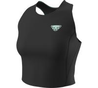 Dynafit Trail Crop W - top - donna XL Black/Light Green woman Recycled Polyamide