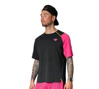 Maglietta da trail dynafit dna nero rosa uomo