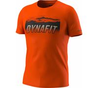 Dynafit - Maglietta da trekking leggera e traspirante a maniche corte - Transalper Graphic S/S Tee M Alabama per Uomo in Poliestere Riciclato - Taglia M - Arancione