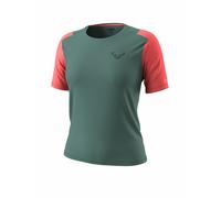 T-shirt Dynafit Transalper manica corta verde acqua rosa donna - L