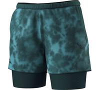 Dynafit - Pantaloncini 2 in 1 da trail running - Trail Reflective 2/1 Shorts W Cinder per Donne - Taglia M - Grigio