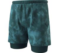 Dynafit - Pantaloncini da trail running riflettenti 2 in 1 - Trail Reflective 2/1 Shorts M Cinder per Uomo - Taglia L - Grigio
