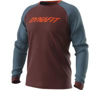 Dynafit Ride L/S M - maglia a maniche lunghe - uomo S Dark Red/Light Blue man Made In Eu,Recycled Materials