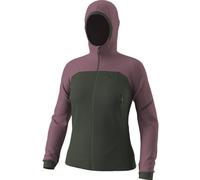 Dynafit Ridge Thermal Hoody W - felpa in pile - donna XL Dark Green/Pink woman Bluesign,Dwr,Pfc-Free,Recycled Polyester