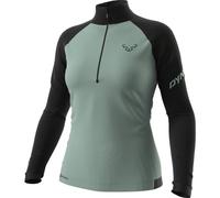 Dynafit Speed Polartec® 1/2 Zip - felpa in pile - donna L Light Green/Black woman Bluesign,Polartec Power Grid