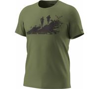 Dynafit - T-shirt in cotone biologico a maniche corte - Graphic Co M S/S Tee Military Green Runners per Uomo in Cotone - Taglia S - Verde