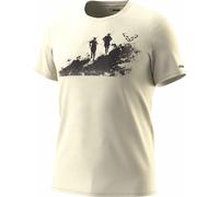 Dynafit - T-shirt urbana in cotone biologico con maniche corte - Graphic Co M S/S Tee Overcast Runners per Uomo in Cotone - Taglia S - Beige