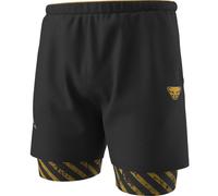 Dynafit Trail 2In1 M - pantaloni trail running - uomo Black/Dark Yellow XL