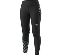 Dynafit Trail 7/8 W - pantaloni trail running - donna XS Black/Light Green woman Polygiene,Recycled Polyester,Recycled Polyamide,Made In Eu