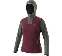 Dynafit Traverse Ptc Hooded W - felpa con cappuccio - donna M Dark Red/Green woman Polartec Power Grid