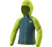 Dynafit Youngstar Polartec Hooded - felpa in pile - bambino 128 Blue/Green junior Polartec Power Stretch,Polartec Power Grid,Polygiene,Bluesign