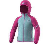 Dynafit Youngstar Polartec Hooded - felpa in pile - bambino 152 Azure/Pink junior Polartec Power Stretch,Polartec Power Grid,Polygiene,Bluesign