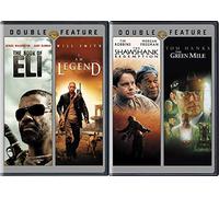 Dynamic 4Film DVD Bundle Prison Shawshank Redemption & The Green Mile Stephen King Tom Hanks + Book of Eli & I Am Legend Movie Feature Set