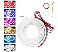 Dynamic Flowing Car Trunk Light Strip, IP65 Silicone Waterproof Car Interior Lights, Flexible Cutting Universal Auto Interior Lights, Auto On/Off Convenience, for Cars, SUV, Vans (White, 13.1ft)