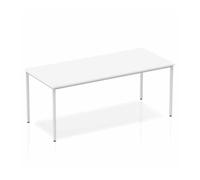 Dynamic Impulse Straight Table (Impulse 1800mm Straight Table White Top Silver B