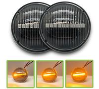 Dynamic LED Lato Frecce Luci Trasparente Nero Per Land Rover Gamma L322 2001-05