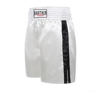 Dynamic - Pantaloncini da boxe unisex adatti per MMA e fitness, con elastico in vita per il massimo comfort (XXL, bianco)