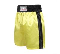 Dynamic - Pantaloncini da boxe unisex adatti per MMA e fitness, con elastico in vita per il massimo comfort (L giallo)