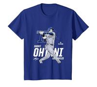 Dynamic Pose Shohei Ohtani Los Angeles Baseball MLBPA Maglietta, Bambini, Blu Reale, 10 Anni