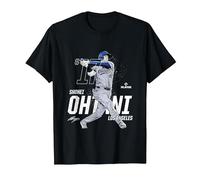 Dynamic Pose Shohei Ohtani Los Angeles Baseball MLBPA Maglietta, Uomo, Nero, 3XL