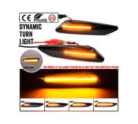 (Dynamic Smoked Black) 2 pezzi di luci di posizione laterali dinamiche a LED con indicatori di direzione a freccia