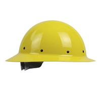 Dynamic WolfJaw Cappello rigido a tesa intera in fibra di vetro con cricchetto per ruote, sospensione a 8 punti, certificato ANSI/ISEA Z89.1 tipo 1, valutazione elettrica in vetro G, giallo (280-HP1481R-02)