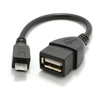 Dynamode 10 cm USB femmina a Micro USB On-the-Go Cable - Nero