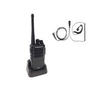 Dynascan L88 + Auricolare con gancio per Kenwood Walkie talkie senza licenza PMR446 a 8 canali, robusto, selettore a pulsante con auricolare con