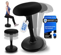 Dynaseat Sgabello ergonomico regolabile in altezza per sedersi e stare in piedi (nero, 65 - 85 variante) - Sgabello da ufficio ergonomico - Sgabello da scrivania con effetto oscillante - Supporto in