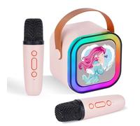 DYNASONIC A29. Karaoke con due microfoni. Altoparlante Bluetooth Karaoke per bambini. Giocattolo elettronico per bambini. Regali per bambini da 3 a 15 anni (Sirena)