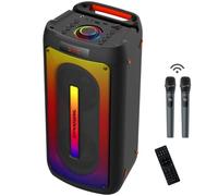 DYNASONIC D30 - Altoparlante wireless per esterni. Altoparlante Bluetooth portatile. Stereo senza fili. Potente riproduttore di suoni con luci led integrate. Micro-SD, USB.