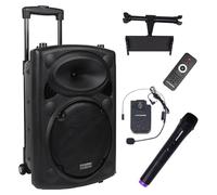 DYNASONIC DYNAPRO 12 Plus Altoparlante Cassa Bluetooth Portatile Professionale, Potente Altoparlante Bluetooth da 700W 2 Microfoni Karaoke e Supporto Tablet