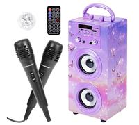 DYNASONIC Microfono Karaoke, Regalo per Bambini, Giocattolo per Bambini e Ragazzi, Regali Bambini, Giocattoli per Bambino e Bambina con Microfono Modello (025-18 LIGHTS)