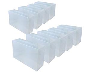 DynaSun 16152 9X PP368T Scatola Porta Scarpe, Uomo/Donna, Salvaspazio, Trasparente, 9 Posti