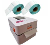 DynaSun Kit M8 Stampante con 2600 Etichette Termiche Adesive Stampa 100x50mm Barcode Etichettatrice Segnacolli Spedizioni GDO Interfaccia USB
