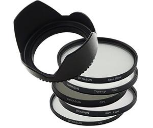 DynaSun Kit Pro 52 mm CPL filtro circolare polario/UV/stella con Skylight, lenti e paraluce