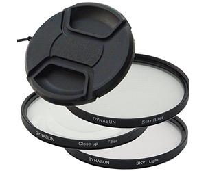 DynaSun Kit Pro - Filtro a stella da 52 mm con skylight, lenti macro e copriobiettivo, coperchio di protezione per filettatura
