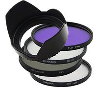 DynaSun - Set di filtri Slim da 77mm, include filtro polarizzatore circolare, filtro Skylight, filtro MCUV, obiettivo, filtro FL-D, copriobiettivo, per fotocamere Nikon, Pentax, Olympus, Samsung, Sony, Panasonic, Fujifilm