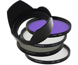 DynaSun - Set di filtri Slim da 82mm, include filtro polarizzatore circolare, filtro Skylight, filtro MCUV, obiettivo, filtro FL-D, copriobiettivo, per fotocamere Nikon, Pentax, Olympus, Samsung, Sony, Panasonic, Fujifilm