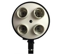 DynaSun SLH3 4in1 - Kit Professionale Illuminazione, Portalampada con attacco quadruplo E27, Doppio Interruttore