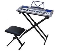 DynaSun - Tastiera per arrangiamento E-Piano, Sintetizzatore 61 tasti con schermo LCD Midi Porta spartito, MK2054+X2+CH