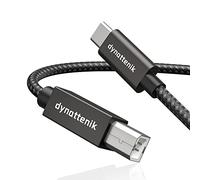 dynattenik TrackSync200 | Cavo MIDI USB-C a B da 2 m per l'aggiornamento di cavi A-B, controller MIDI USB, sequenziatori, DAW | Compatibile con PC, Mac, Linux, Chrome OS