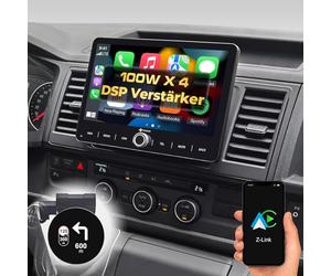 DYNAVIN Android Autoradio Navigatore per VW T5 T6 Caddy Tiguan Sharan Skoda, 10,1 pollici Radio con Wireless CarPlay e Android Auto | Head-up Display | Dab+ Radio: D9-V10W Premium Flex