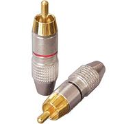 Dynavox 205093 - Set di 4 connettori RCA, 2 rossi, 2 neri