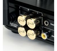Dynavox Set di 4 tappi di protezione RCA per connettori RCA, placcati in oro 24 K, 4 pezzi