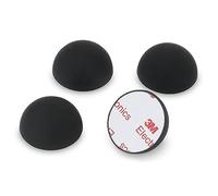 Dynavox ED32 - Set di 4 ammortizzatori in silicone elastomero universale per dispositivi Hi-Fi, altoparlanti, amplificatori e giradischi, ammortizzatori di risonanza con superficie adesiva 3M, nero