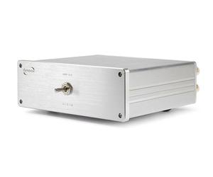 Dynavox AMP-S III, commutatore per amplificatori e altoparlanti, chassis in alluminio, 2 coppie di casse su 1 amplificatore/ 2 amplificatori su 1 coppia di casse, connettori a banana/morsetti, argento