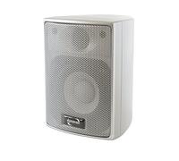 Dynavox AS-301 altoparlanti satellitari, coppia, per home cinema o ufficio, cassa surround compatta, montaggio a parete, colore argento